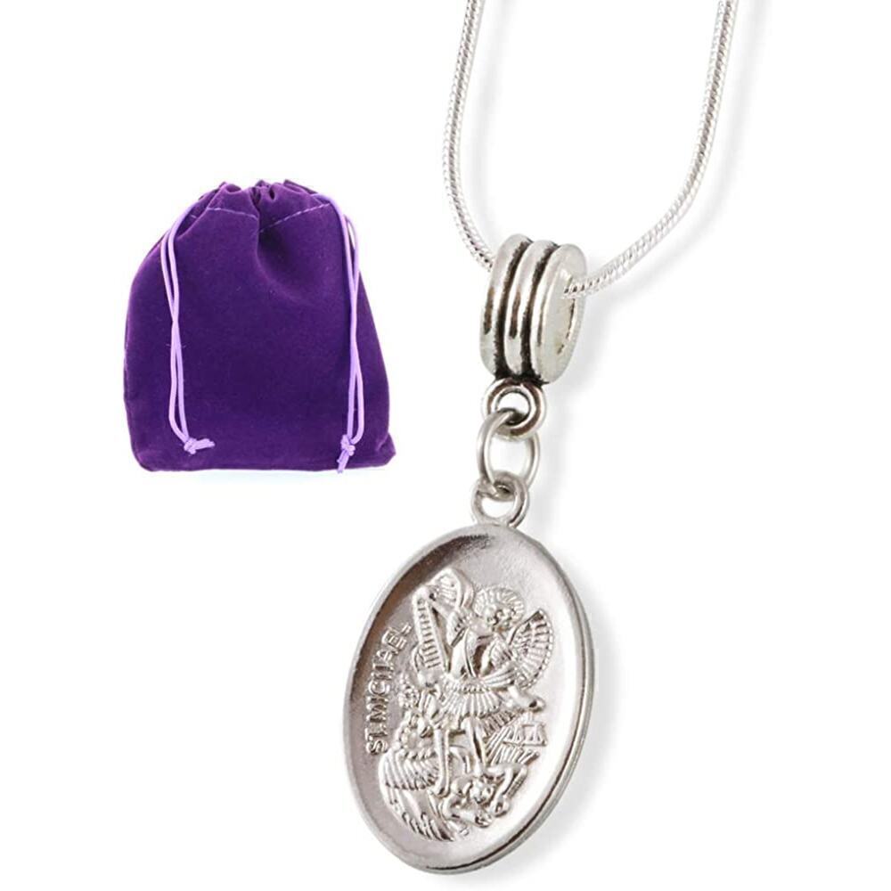 St Michael Necklace - A Saint Michael Pendant Protection